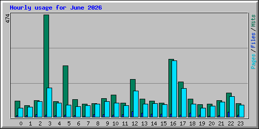 Hourly usage for June 2026